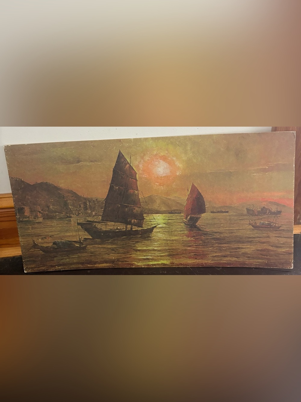 SAMPANS AT SUNSET by Woody